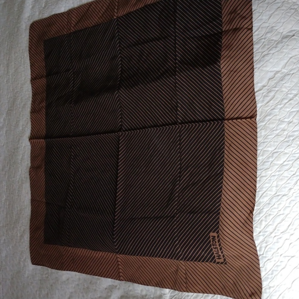Halston vintage 100%italian silk scarf